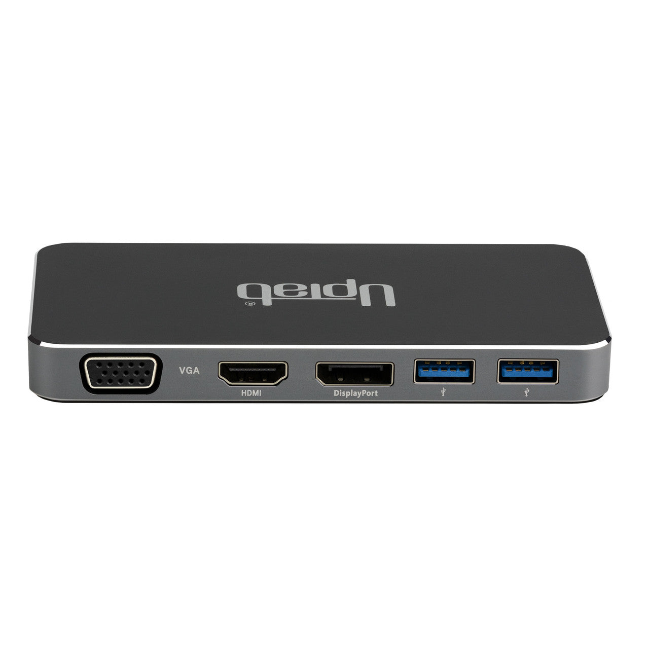 UPTab USB-C to HDMI UltraHD, DisplayPort 4K, VGA,  2x USB 3.0, USB-C 3.2 Port, USB-C for PD Adapter - Front