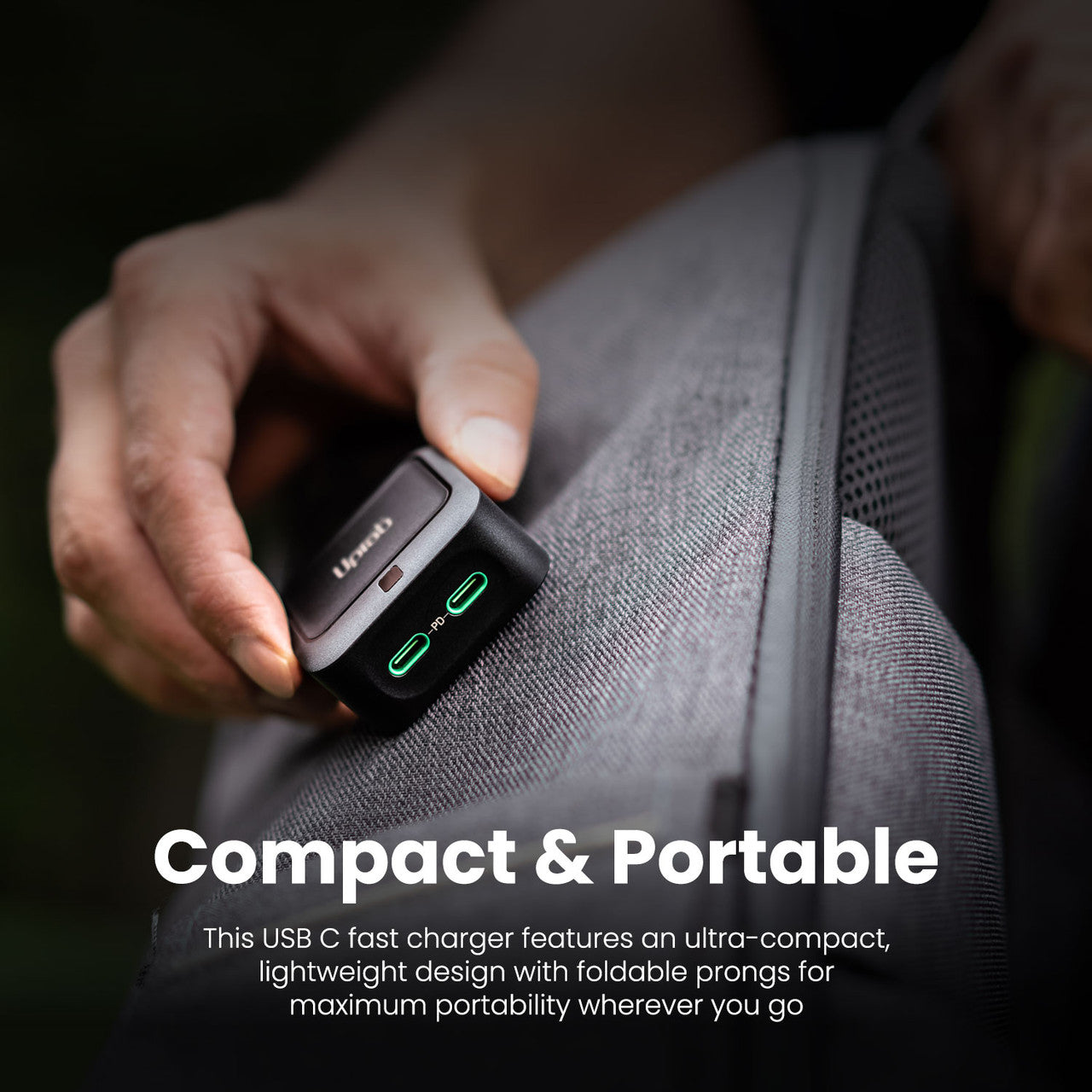 UPTab 40W USB C Charger, Fast Compact Adapter 2 Port PD Wall Compact Foldable Power Adapter for iPhone 15/Plus/Pro/Pro Max 14/Mini/Pro/Pro Max /12, Galaxy S22/S21/S20/Note 20 PPS, Pixel, MacBook, iPad