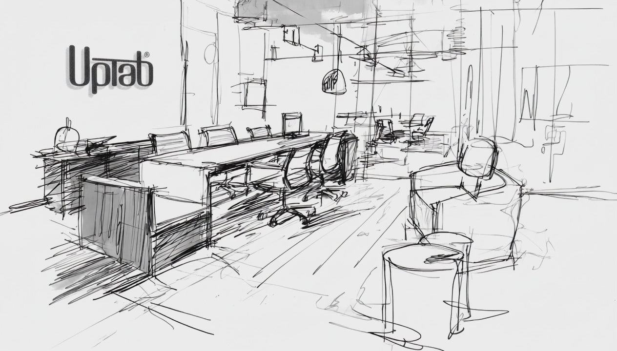Load video: UPTab office pencil drawing overview